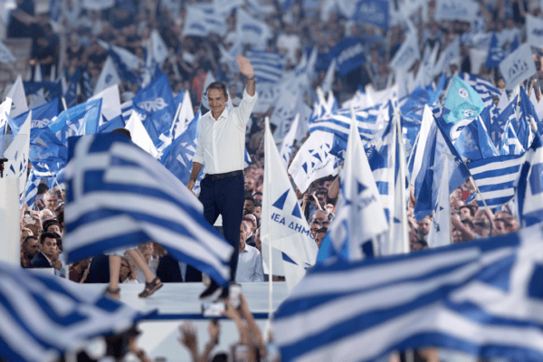 In Greek elections for a second four-year term, the conservative New Democracy party wins