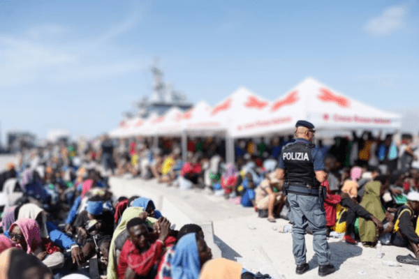 To stop migrants, France stations a helicopter at the Italian border