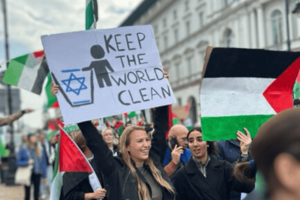 In Warsaw, Poland, a pro-Palestine march was held with a troubling anti-Semitic message