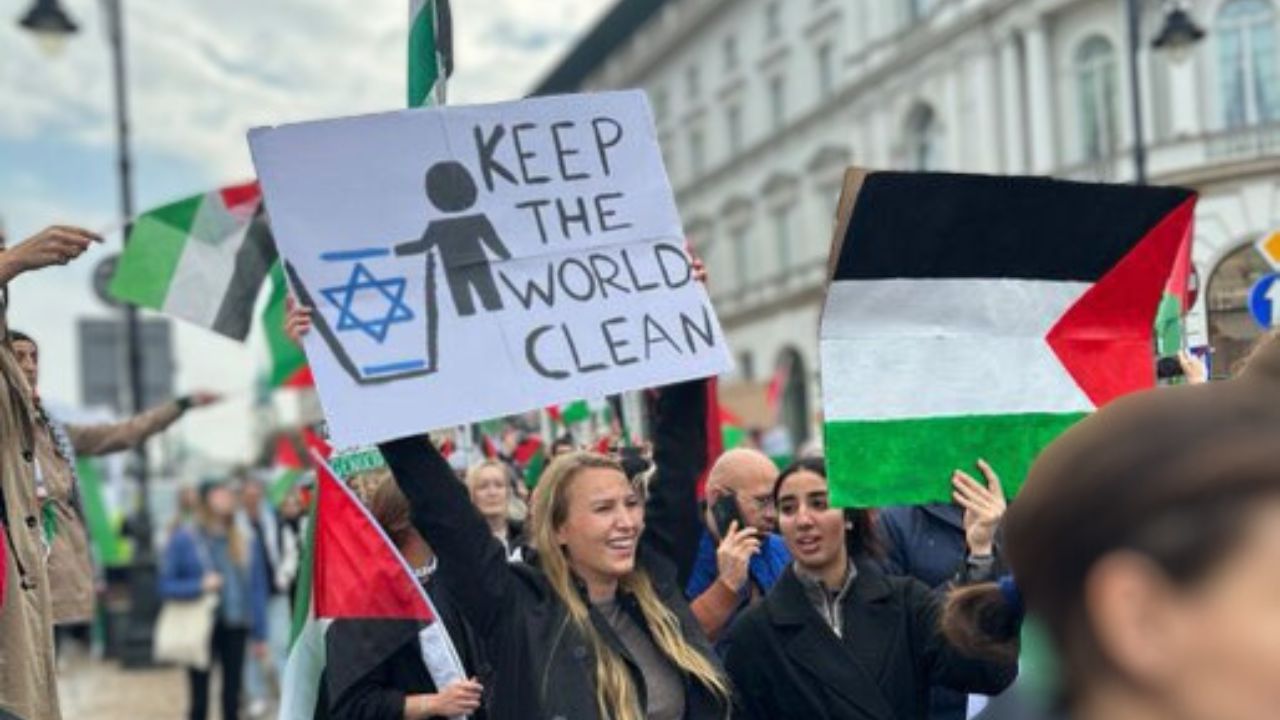 In Warsaw, Poland, a pro-Palestine march was held with a troubling anti-Semitic message